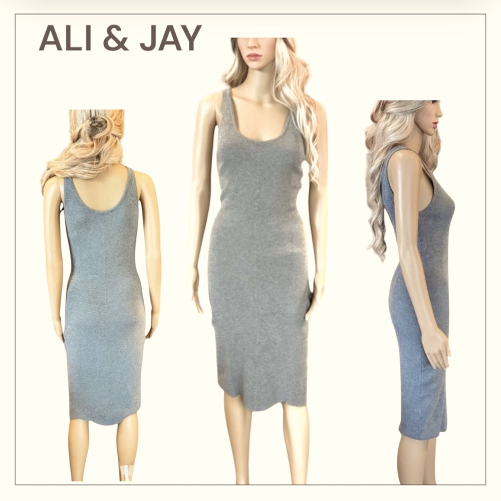 Ali & Jay | Gray Ribbed Bodycon Tank Dress | Size M
